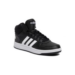 ADIDAS HOOPS 2.0 MID BB7207. Czarne buty sportowe męskie Adidas, ze skóry ekologicznej, bez zapięcia. Za 269,99 zł.