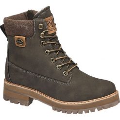 Brązowe trapery damskie Dockers zapinane na zamek Dockers brązowe. Pomarańczowe trapery damskie DOCKERS, z materiału, bez obcasa, na obcasie, na sznurówki. Za 239,90 zł.