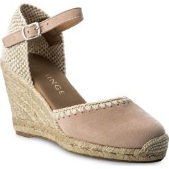 Espadryle EVA MINGE - Cerceda 3C 18MJ1372393ES 221. Różowe klapki damskie Eva Minge, bez wzorów, z zamszu, bez obcasa, na obcasie. W wyprzedaży za 219,00 zł.