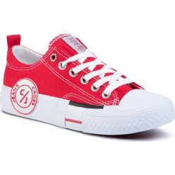 Trampki CROSS JEANS - FF2R4074C Red. Czerwone półbuty damskie Cross Jeans, na co dzień, bez wzorów, z jeansu, bez obcasa, na płaskiej podeszwie, bez zapięcia. Za 109,00 zł.