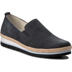 Espadryle GABOR - 62.540.46 Nightblue. Niebieskie espadryle damskie marki Gabor, ze skóry, na płaskiej podeszwie. W wyprzedaży za 289,00 zł.