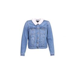 Kurtki jeansowe Only ONLCHRIS. Niebieskie kurtki damskie ONLY, bez wzorów, z jeansu, bez kaptura. Za 207,20 zł.