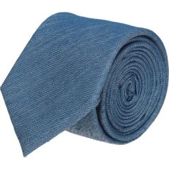 Krawat cotton niebieski classic 202. Niebieskie krawaty męskie marki Recman, z aplikacjami, z bawełny, eleganckie. Za 69,00 zł.