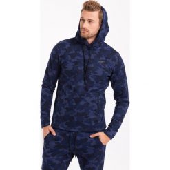 Bluzy męskie: Bluza męska BLM203Z - allover granatowy