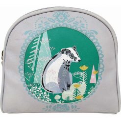 Kosmetyczki damskie: Kosmetyczka w kolorze szaro-zielonym – 19 x 22 x 4,5 cm