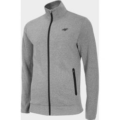 Bluza męska BLM301 - szary melanż. Szare bluzy męskie 4f, m, bez wzorów, z dzianiny, bez kołnierzyka, bez rękawów, bez kaptura. Za 139,99 zł.