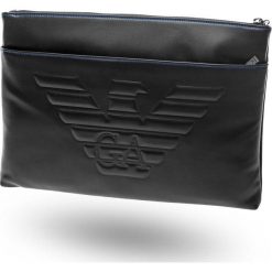 TORBA BIZNESOWA EMPORIO ARMANI. Czarne plecaki męskie Emporio Armani, bez wzorów, biznesowe. Za 454,30 zł.