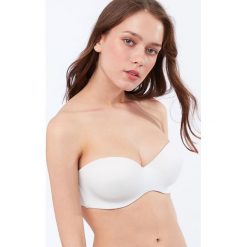 Etam - Biustonosz Pure Fit. Białe biustonosze Etam, z haftami, z elastanu. Za 129,90 zł.