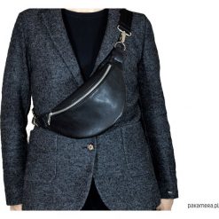 Eco nerka. Czarne saszetki damskie marki Pakamera, ze skóry, duże. Za 109,00 zł.