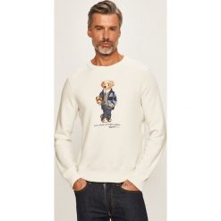Polo Ralph Lauren - Bluza. Białe bluzy męskie Polo Ralph Lauren, s, z nadrukiem, z bawełny, z okrągłym kołnierzem, bez rękawów, bez kaptura. W wyprzedaży za 579,90 zł.