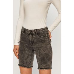 Only - Szorty jeansowe. Szare szorty damskie ONLY, s, bez wzorów, z elastanu, casualowe, z podwyższonym stanem. Za 89,90 zł.
