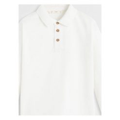 Mango Kids - Longsleeve dziecięcy Denis5 116-164 cm. Białe t-shirty chłopięce Mango Kids, bez wzorów, z bawełny, z krótkim rękawem. Za 35,90 zł.