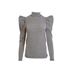 Bluzka Chiara Golf Stripe. Bluzki damskie Elevenstory, s, bez wzorów, z elastanu, z golfem, bez rękawów. Za 120,00 zł.