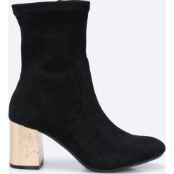 Tommy Hilfiger - Botki Melis. Czarne buty zimowe damskie TOMMY HILFIGER, z materiału. W wyprzedaży za 479,90 zł.
