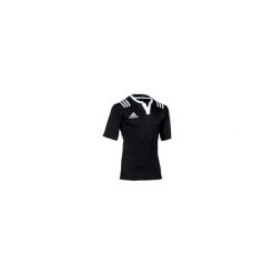 Koszulka krótki rękaw do rugby 3S. Czarne koszulki męskie Adidas, s, bez wzorów, bez kołnierzyka, z krótkim rękawem, krótkie. Za 169,99 zł.