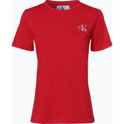 Calvin Klein Jeans - T-shirt damski, czerwony. Czerwone t-shirty damskie Calvin Klein Jeans, s, bez wzorów, z bawełny, bez kołnierzyka. Za 139,95 zł.