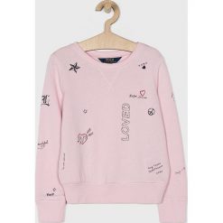 Polo Ralph Lauren - Bluza dziecięca 128-176 cm. Różowe bluzy dziewczęce Polo Ralph Lauren, bez wzorów, z bawełny, bez rękawów, bez kaptura. Za 339,90 zł.