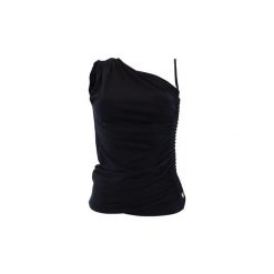 Topy na ramiączkach / T-shirty bez rękawów Armani jeans V5M24. Czarne bluzki damskie Armani Jeans, m, bez wzorów, z jeansu, bez kołnierzyka. Za 424,82 zł.