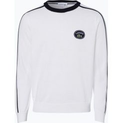 Lacoste - Sweter męski, czarny. Czarne swetry klasyczne męskie Lacoste, l, z aplikacjami, z kontrastowym kołnierzykiem. Za 649,95 zł.