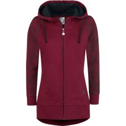 Bluzy damskie: RED by EMP Out In Style Bluza z kapturem rozpinana damska bordowy