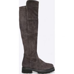 Tamaris - Kozaki. Czarne buty zimowe damskie Tamaris, z materiału, na obcasie. W wyprzedaży za 199,90 zł.