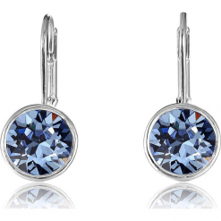 Kolczyki "Amarillo" z kryształkami Swarovski. Szare kolczyki damskie marki METROPOLITAN, z kryształem. W wyprzedaży za 43,95 zł.