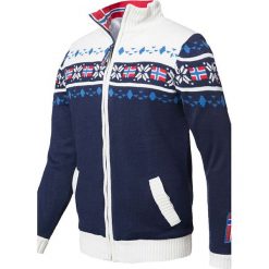 Golfy męskie: Sweter rozpinany „Canadian” w kolorze granatowo-białym