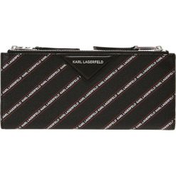KARL LAGERFELD STRIPE LOGO FOLD WALLET Portfel black. Czarne portfele damskie marki KARL LAGERFELD. Za 479,00 zł.