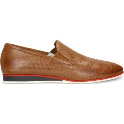 Mokasyny ALAN. Pomarańczowe mokasyny męskie Gino Rossi, ze skóry, eleganckie. Za 199,90 zł.