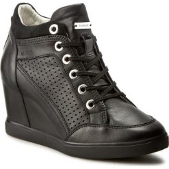 Sneakersy GEOX - D Eleni C D7267C 00085 C9999 Czarny. Czarne sneakersy damskie Geox, ze skóry. W wyprzedaży za 329,00 zł.