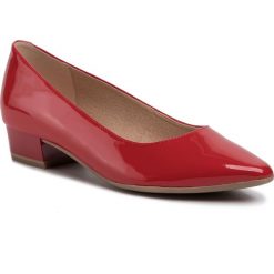 Półbuty CAPRICE - 9-22200-24 Red Patent 505. Czerwone półbuty damskie Caprice, na co dzień, bez wzorów, ze skóry, bez obcasa, na obcasie, bez zapięcia. Za 279,00 zł.