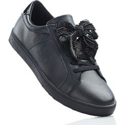 Sneakersy bonprix czarny. Czarne buty sportowe damskie bonprix. Za 59,99 zł.