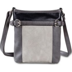 Torebka na ramię bonprix szaro-czarno-kamienisty. Szare buty sportowe damskie marki bonprix, eleganckie, na ramię. Za 79,99 zł.