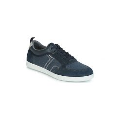 Buty Geox U WALEE. Niebieskie trampki męskie Geox, bez wzorów, bez zapięcia. Za 399,00 zł.