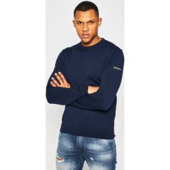 Sweter Emporio Armani 3H1MY6 1MD0Z 0933. Niebieskie swetry męskie Emporio Armani, m, bez wzorów, z bawełny, klasyczne, z klasycznym kołnierzykiem, bez kaptura. W wyprzedaży za 399,00 zł.