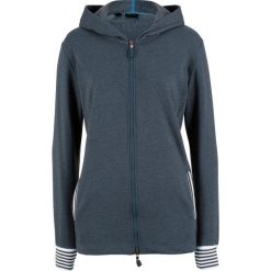 Bluza rozpinana z kapturem bonprix niebieski nocny melanż. Niebieskie bluzy damskie marki bonprix, bez wzorów, bez rękawów, z kapturem. Za 109,99 zł.