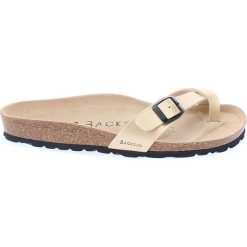 Buty damskie: Japonki w kolorze złotym