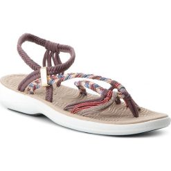Sandały LA MARINE - Uranie Brown Epi/Mix Color. Pomarańczowe klapki damskie marki La Marine, bez wzorów, z tworzywa sztucznego, bez obcasa. W wyprzedaży za 149,00 zł.