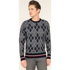 Sweter TOMMY HILFIGER Tipped Two Color MW0MW11658. Niebieskie swetry męskie TOMMY HILFIGER, xl, bez wzorów, klasyczne, z klasycznym kołnierzykiem, bez kaptura. W wyprzedaży za 359,00 zł.