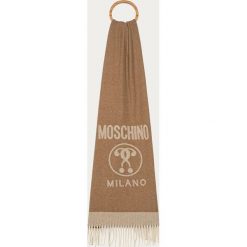 Moschino - Szalik. Brązowe szaliki damskie MOSCHINO, bez wzorów, z wełny. Za 579,90 zł.