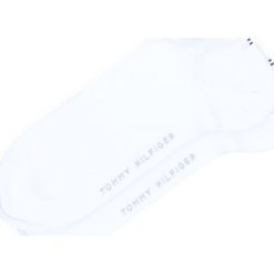 Tommy Hilfiger 2-pack Skarpetki Biały. Białe skarpetki męskie TOMMY HILFIGER, bez wzorów, z elastanu. Za 51,95 zł.