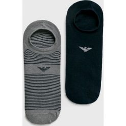 Emporio Armani - Skarpety (2 pack). Czarne skarpetki męskie Emporio Armani, bez wzorów, z elastanu. W wyprzedaży za 37,90 zł.