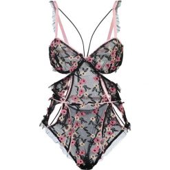Bluzki body: For Love & Lemons PEONY EMBROIDERY Body pink/black