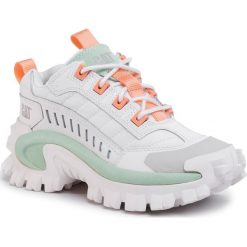 Sneakersy CATERPILLAR - Intruder P724500 Star White/Pastel Green. Białe półbuty damskie Caterpillar, na co dzień, bez wzorów, ze skóry, retro, bez obcasa, na płaskiej podeszwie, bez zapięcia. Za 549,00 zł.