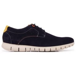 Skórzane sneakersy w kolorze czarnym. Czarne trampki męskie Eva Lopez, Maria Barcelo, na sznurówki. W wyprzedaży za 299,95 zł.