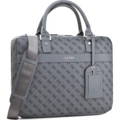 Torba na laptopa GUESS - Uptown Logo HM6210 POL74 GRY. Szare plecaki męskie marki Guess, z aplikacjami. W wyprzedaży za 289,00 zł.