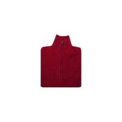 Ciepły czerwony rozpinany sweter męski SW49. Czerwone swetry męskie Lanieri Fashion - swetry męskie, m, bez wzorów, z bawełny, casualowe, bez kołnierzyka, bez kaptura. Za 162,00 zł.