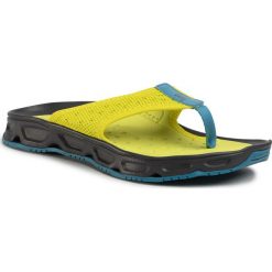 Japonki SALOMON - Rx Break 4.0 409557 Evening Primrose/Ebony/Fjord Blue. Żółte klapki męskie Salomon, bez wzorów, ze skóry ekologicznej. Za 239,00 zł.