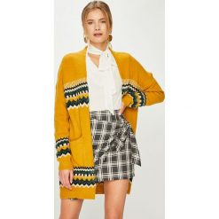 Answear - Kardigan. Żółte kardigany damskie marki ANSWEAR, s, z elastanu. W wyprzedaży za 99,90 zł.