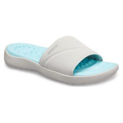 Crocs Reviva Slide W Pearl White/Pearl White w9 (39,5). Białe klapki damskie Crocs, bez wzorów, z materiału, bez obcasa. Za 205,00 zł.